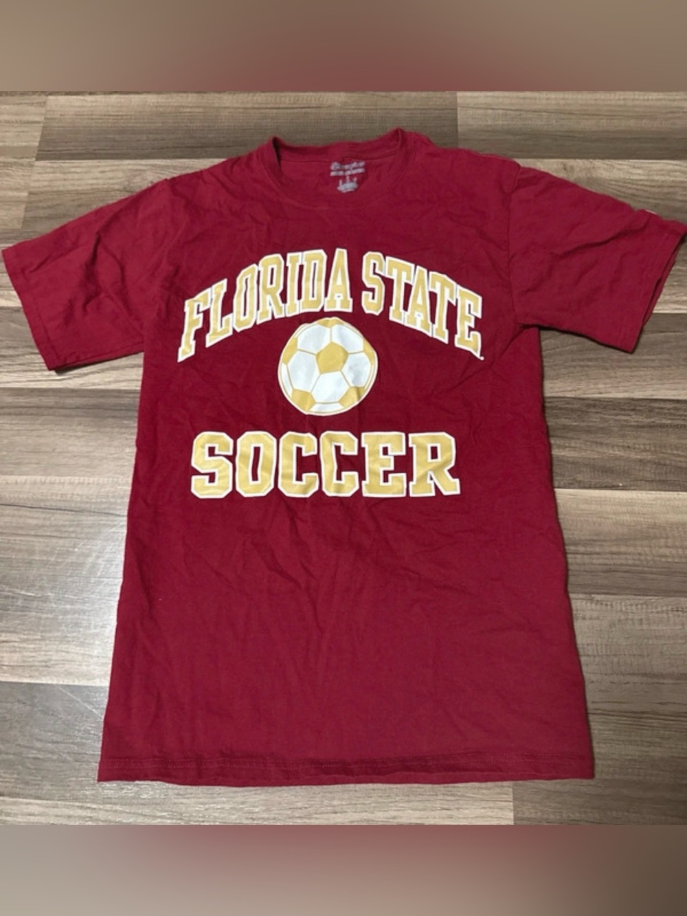 Champion women’s Florida State Soccer Red Graphic Tee size small